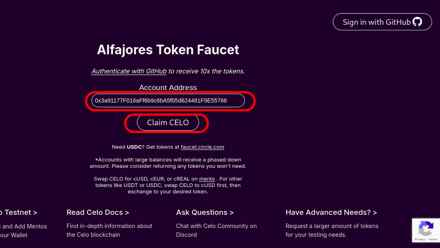 A step-by-step guide on using Celo’s testnet faucets