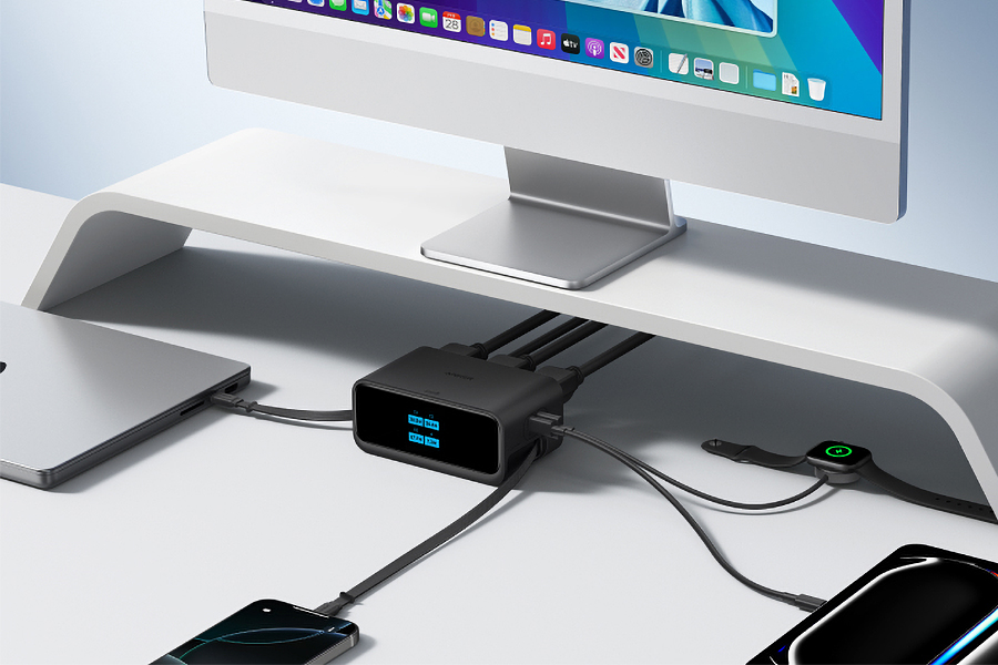 Anker’s new charging station battles desktop clutter with two retractable USB-C cables