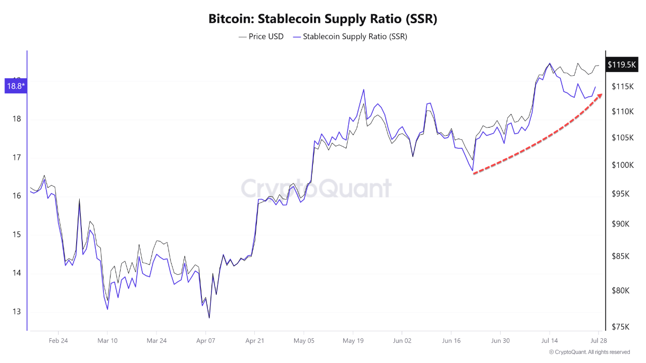 Bitcoin Remains Flat—And The SSR Ratio Might Explain Why