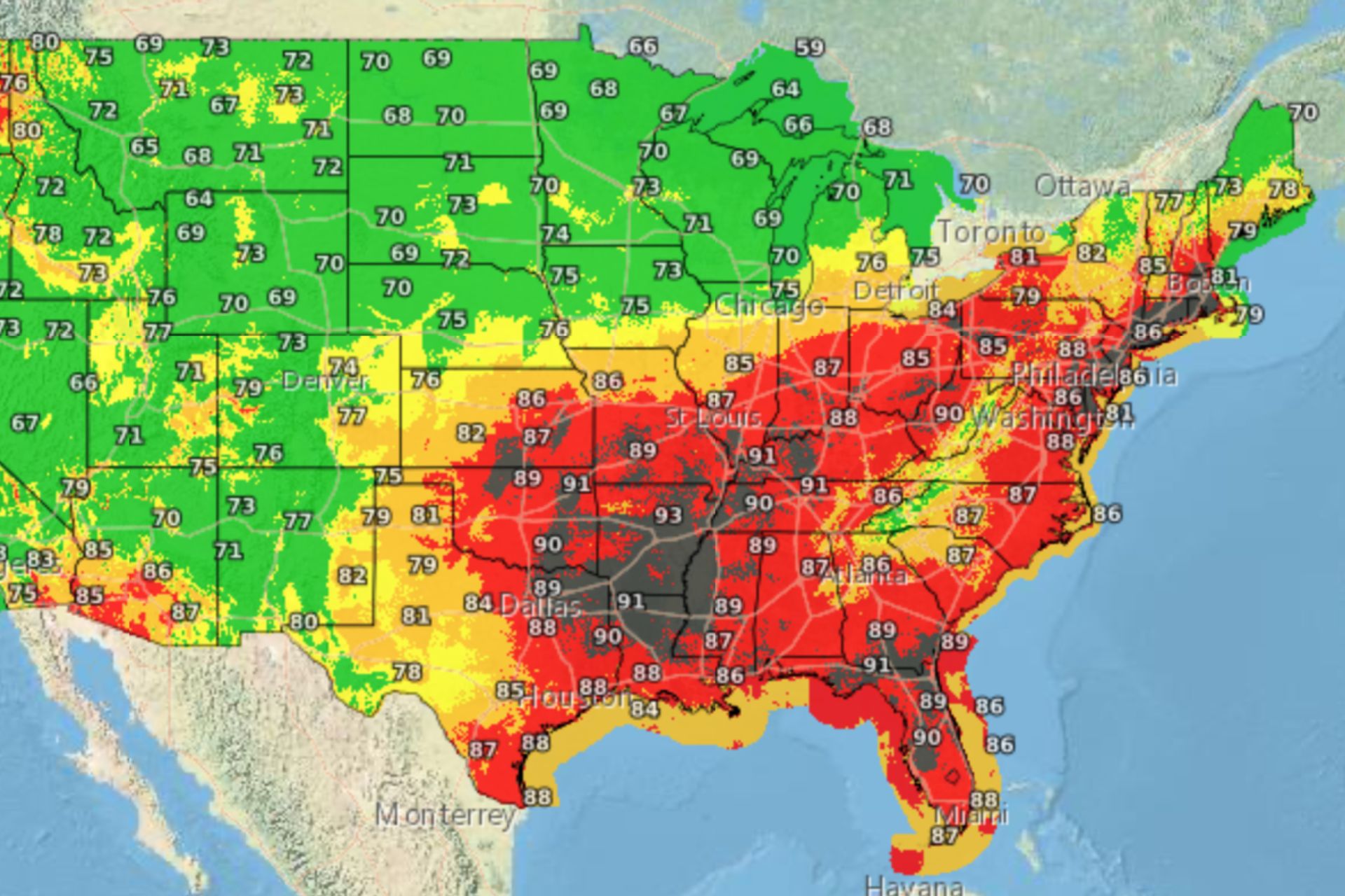 Deadly ‘Wet-Bulb’ Temperatures Are Smothering the Eastern U.S.