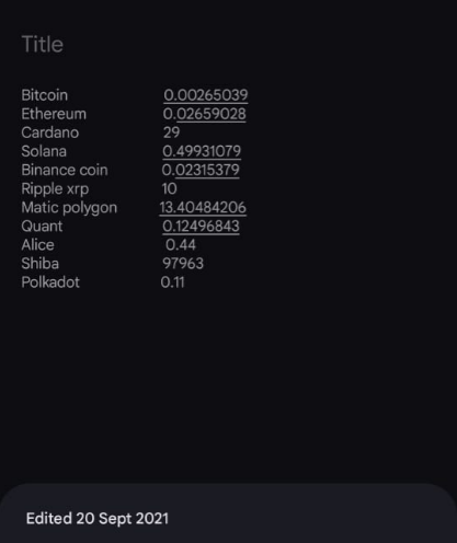 Found My Old Crypto List (SCREENSHOT) from When I Was 18