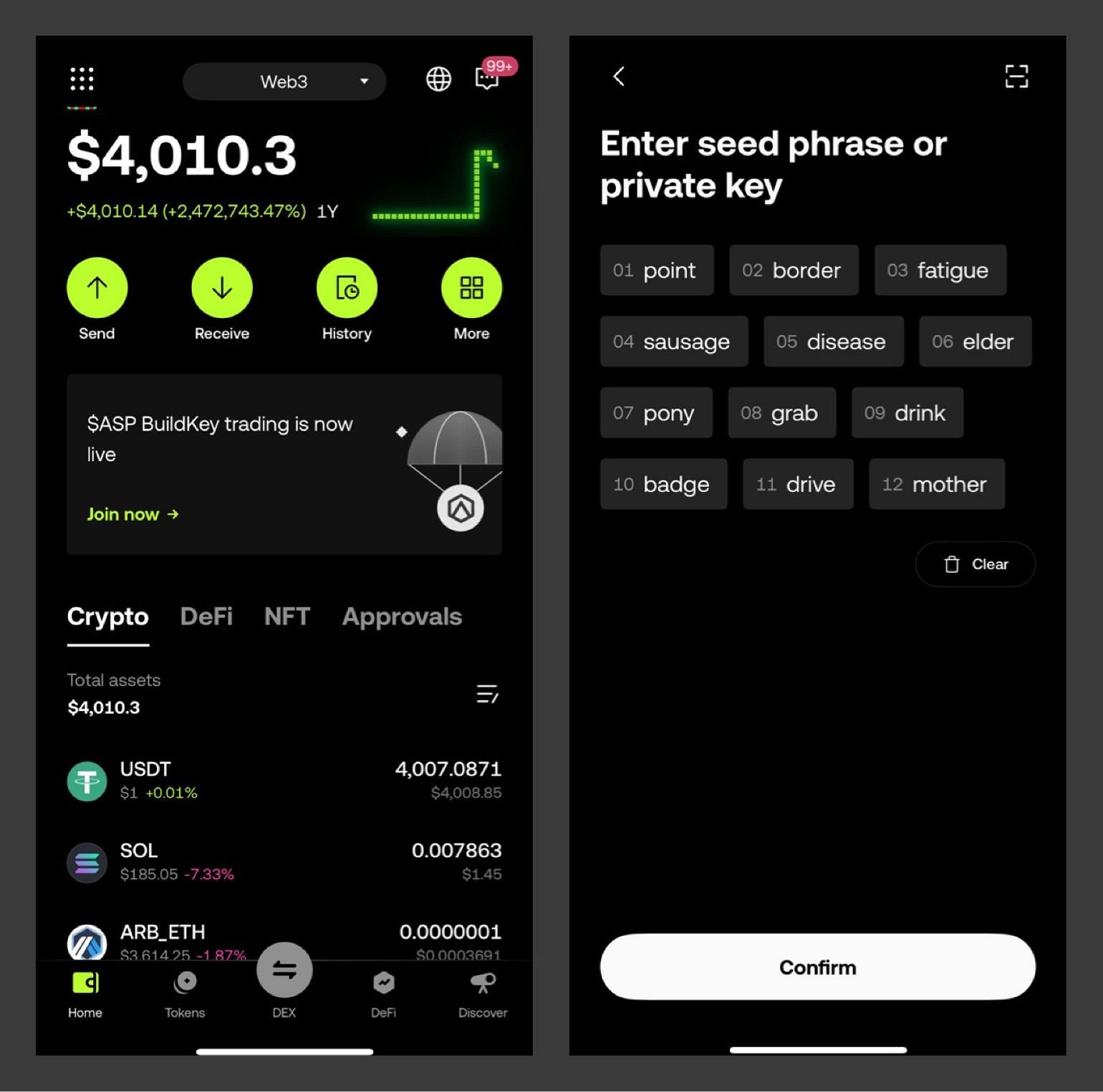 Gift payment 4,000 USDT Trc20 (OKXWALLET)