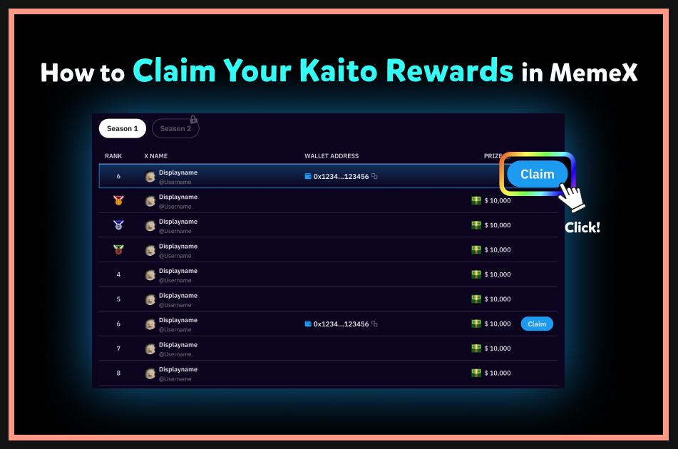 How to Claim Your Kaito Rewards in MemeX