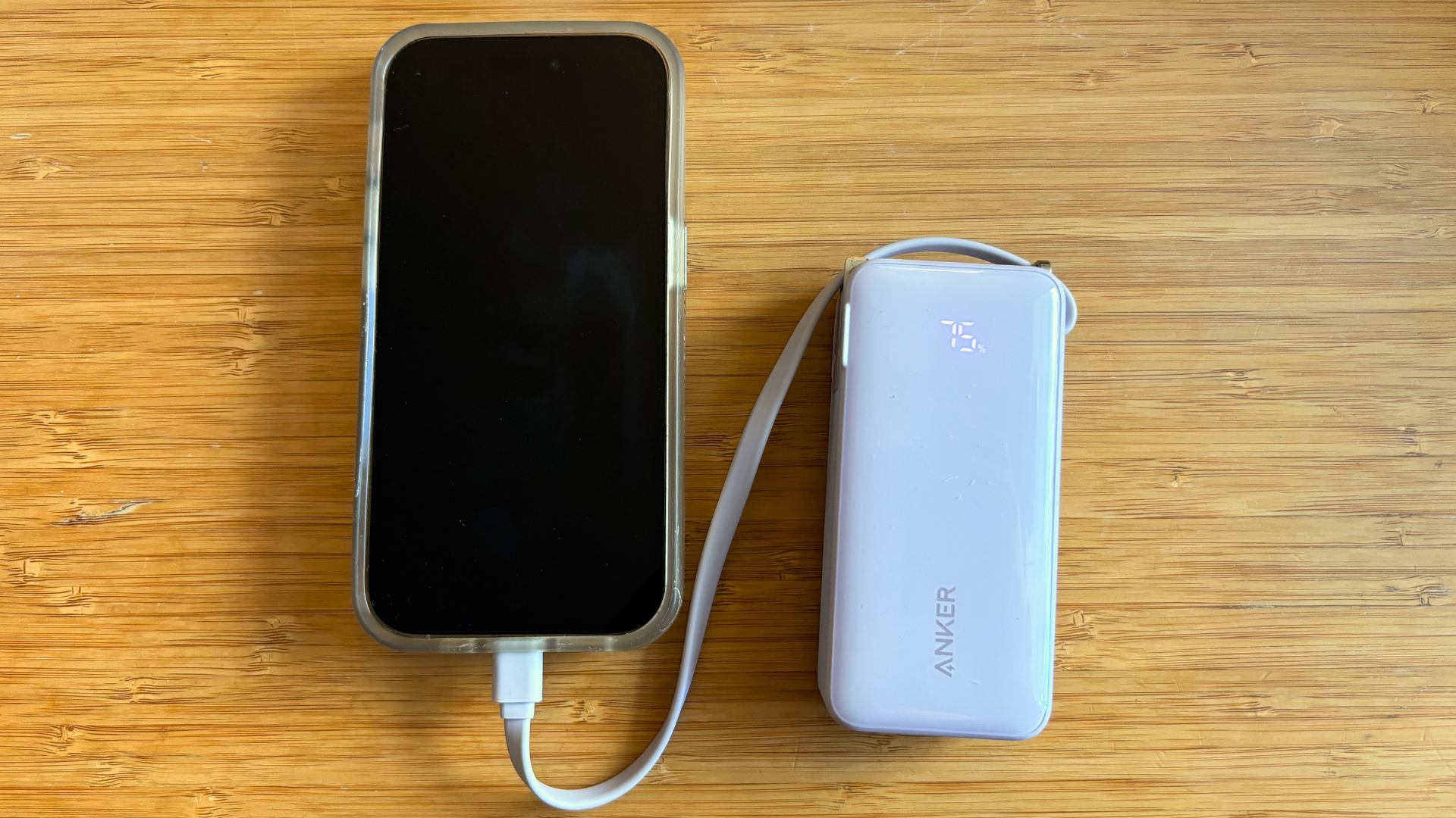 My favorite travel companion is the Anker Nano 3-in-1 power bank