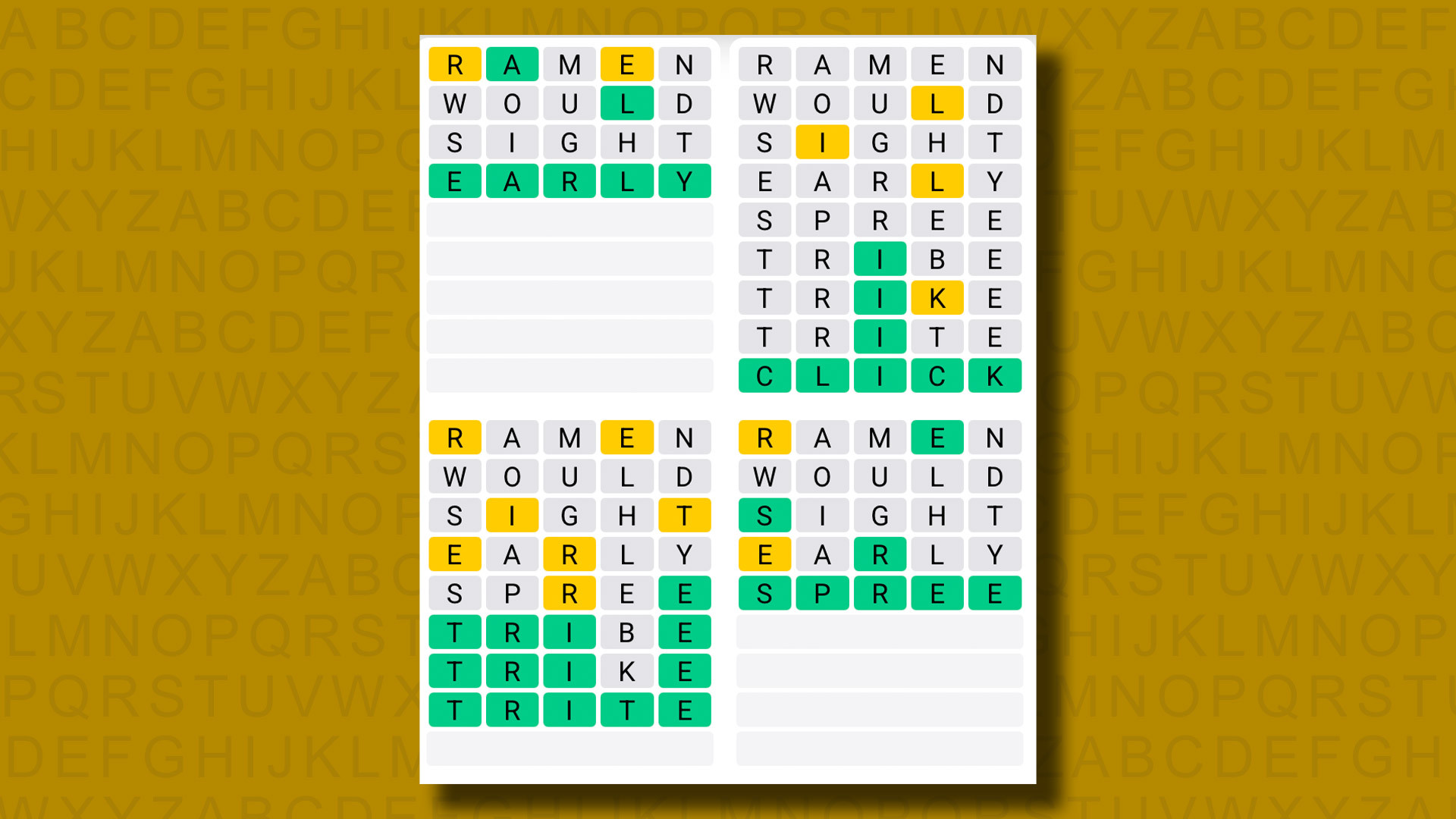 Quordle hints and answers for Saturday, July 19 (game #1272)