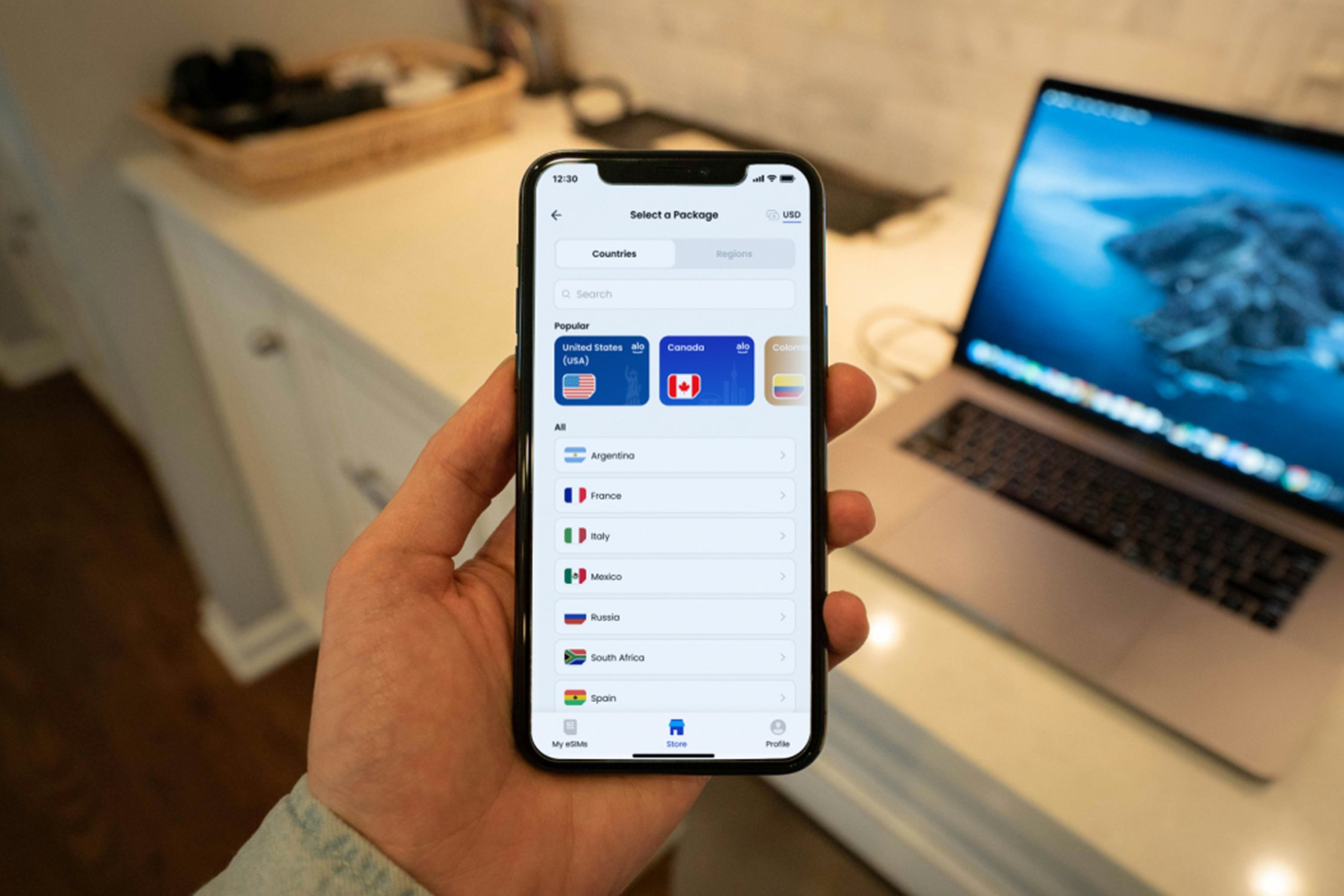 Stay connected in 200+ countries with eSIM data
