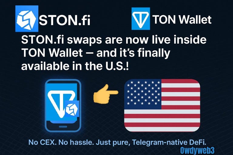 STONfi and TON Wallet Bring Telegram-Native DeFi to the US