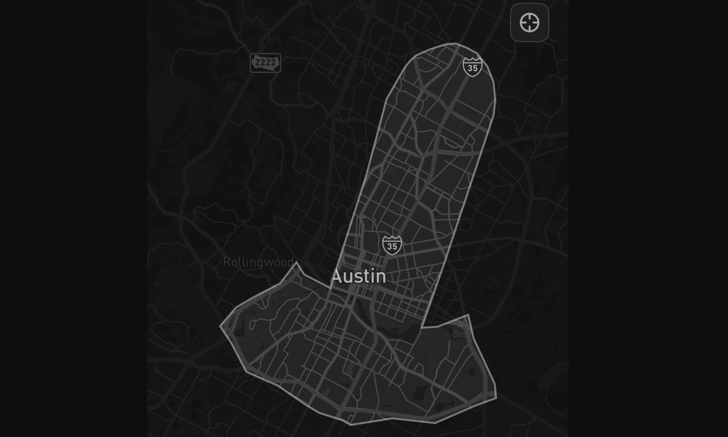 Teslas expanded Robotaxi geofence in Austin has a very distinct shape. OK, its a giant penis.