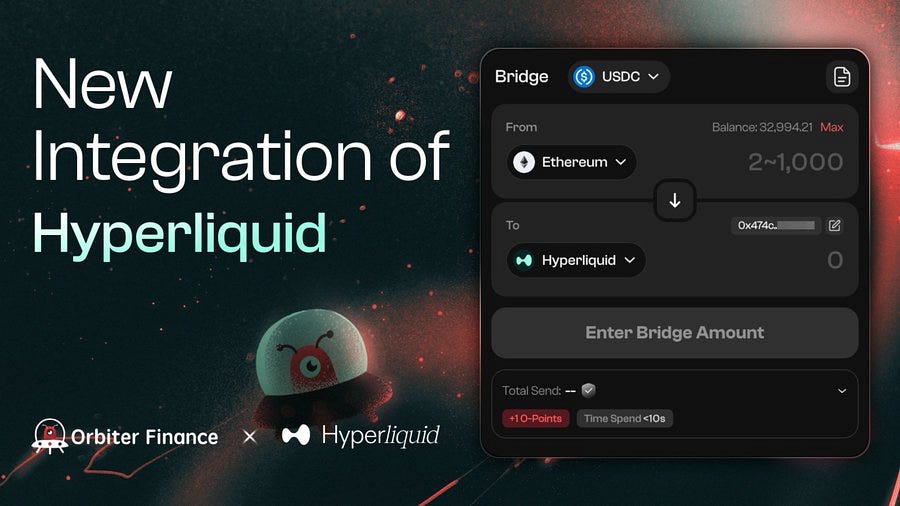 USDC Deposits to Hyperliquid Now Live on Orbiter Finance!
