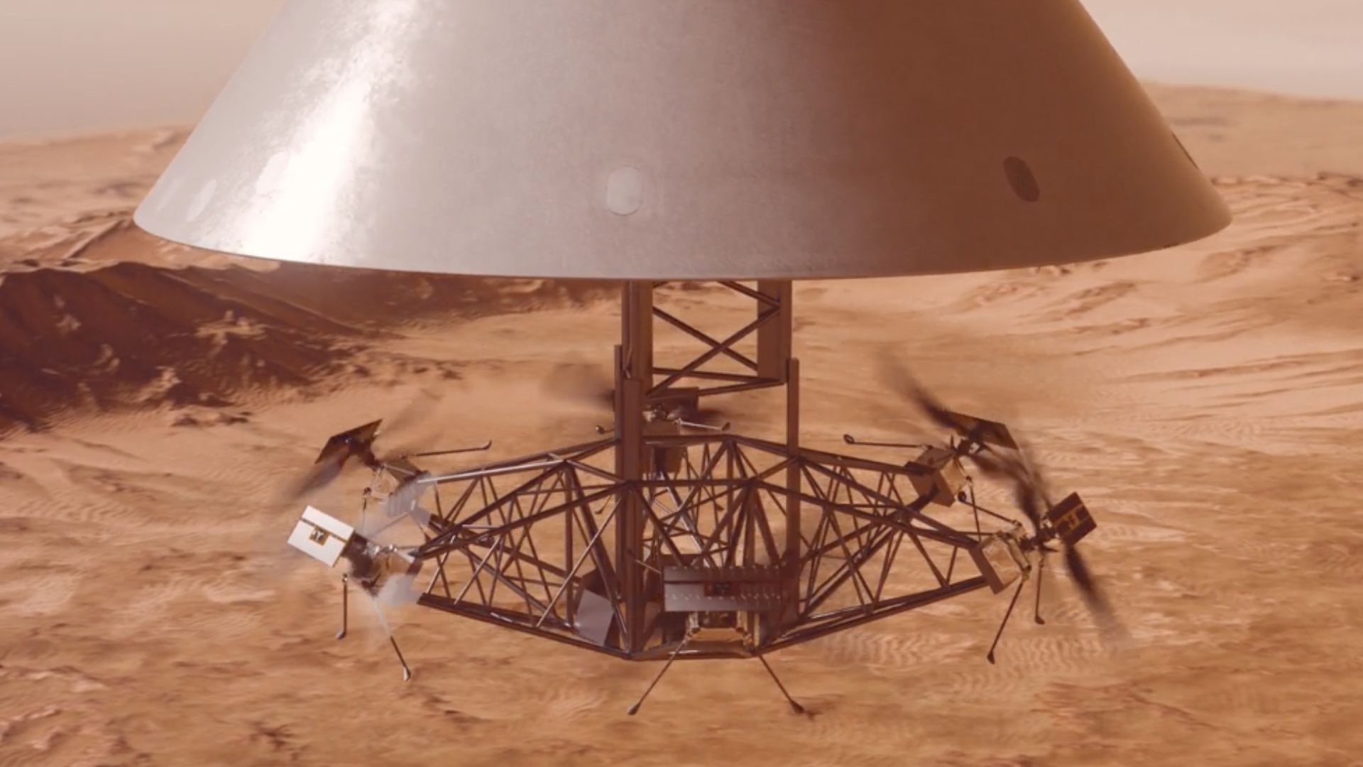 Video: NASA may deploy 6 Mars helicopters from flying mothership in bold Skyfall mission