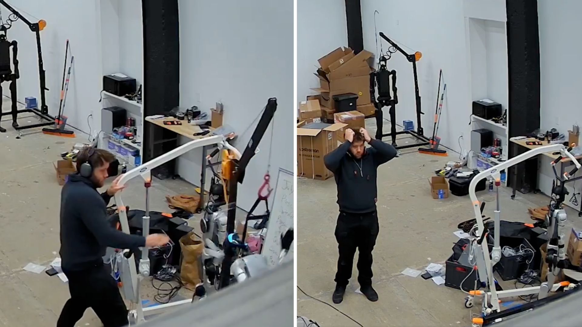 Viral video: ‘Fighter’ humanoid robot lashes out mid-air, sparking safety debate