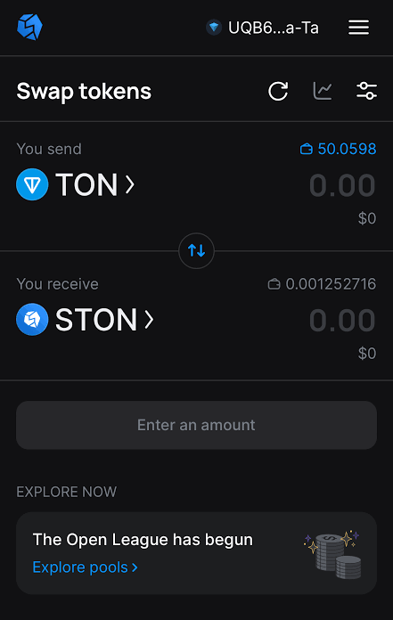 You don’t need to learn STON.fi. You just need to open your wallet