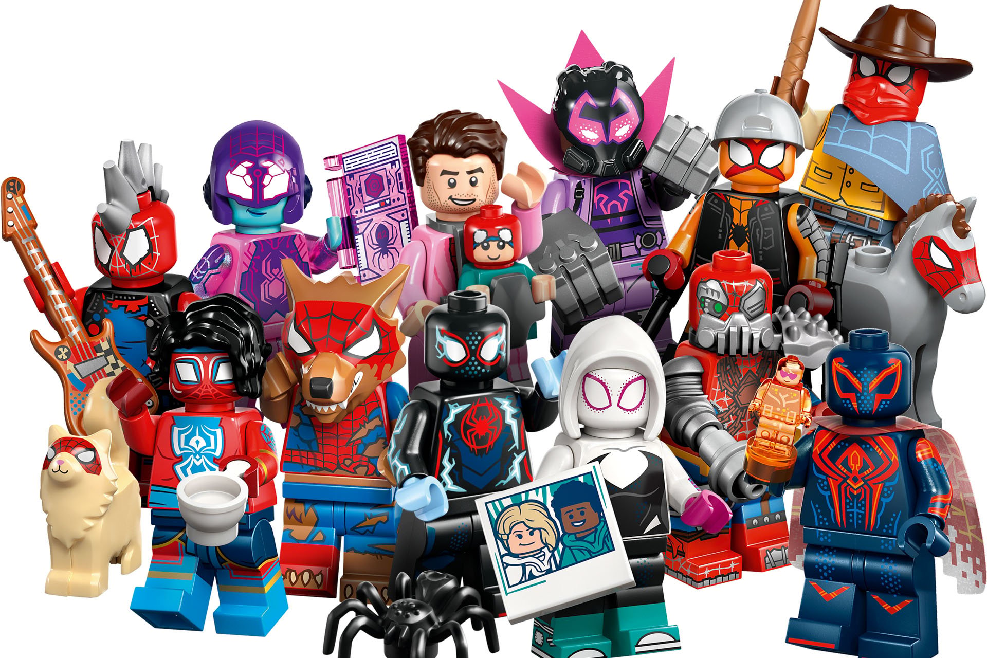 Lego’s Newest Collectible Minifigures Swing Into the Spider-Verse