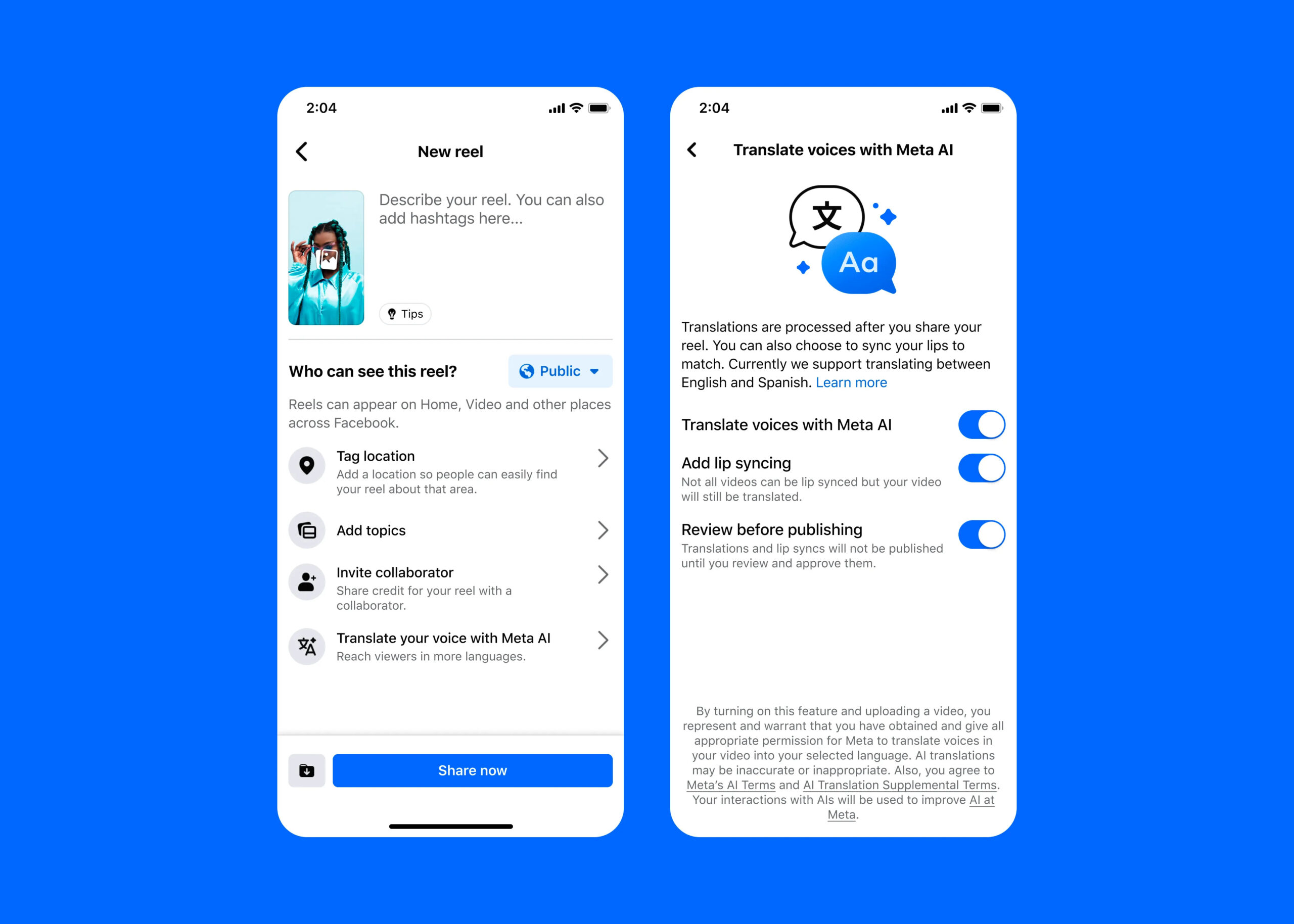 Meta’s AI voice translation feature rolls out globally
