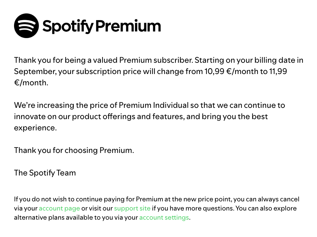 Spotify is raising prices for international customers