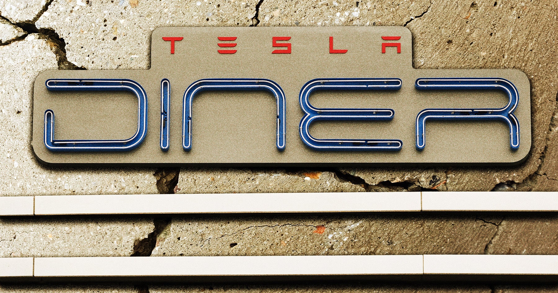 Tesla Diner Patio Covering Collapses, Smashes Mother on Head and Barely Misses Baby