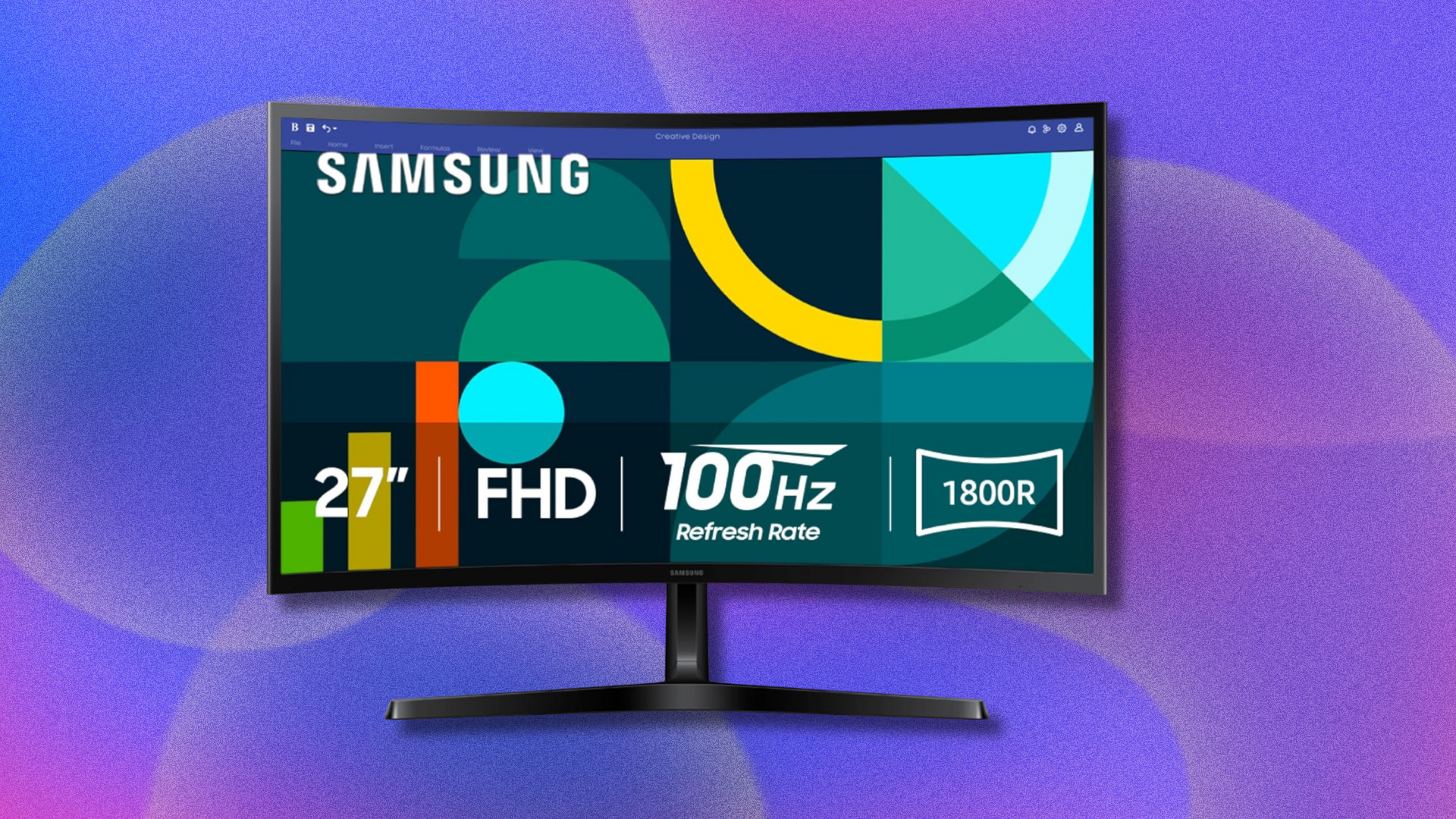 Add a new display to your workspace with $40 off the 27-inch Samsung Essential S3 curved monitor