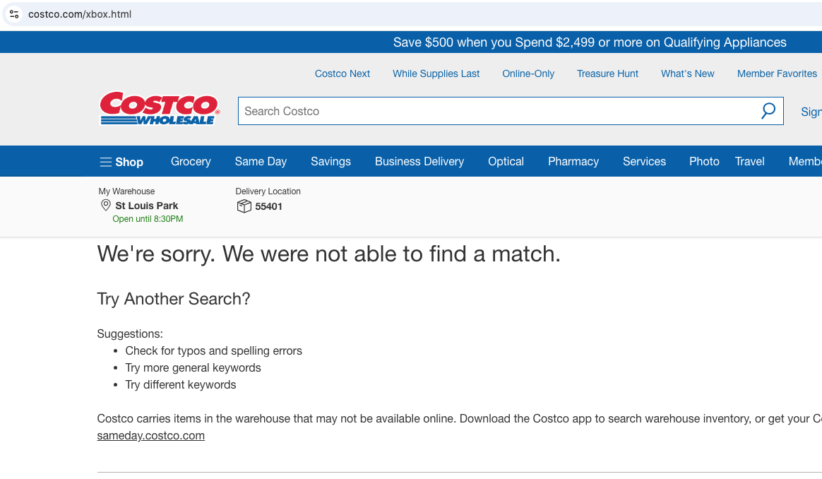 Costco reportedly stops selling Xbox consoles online