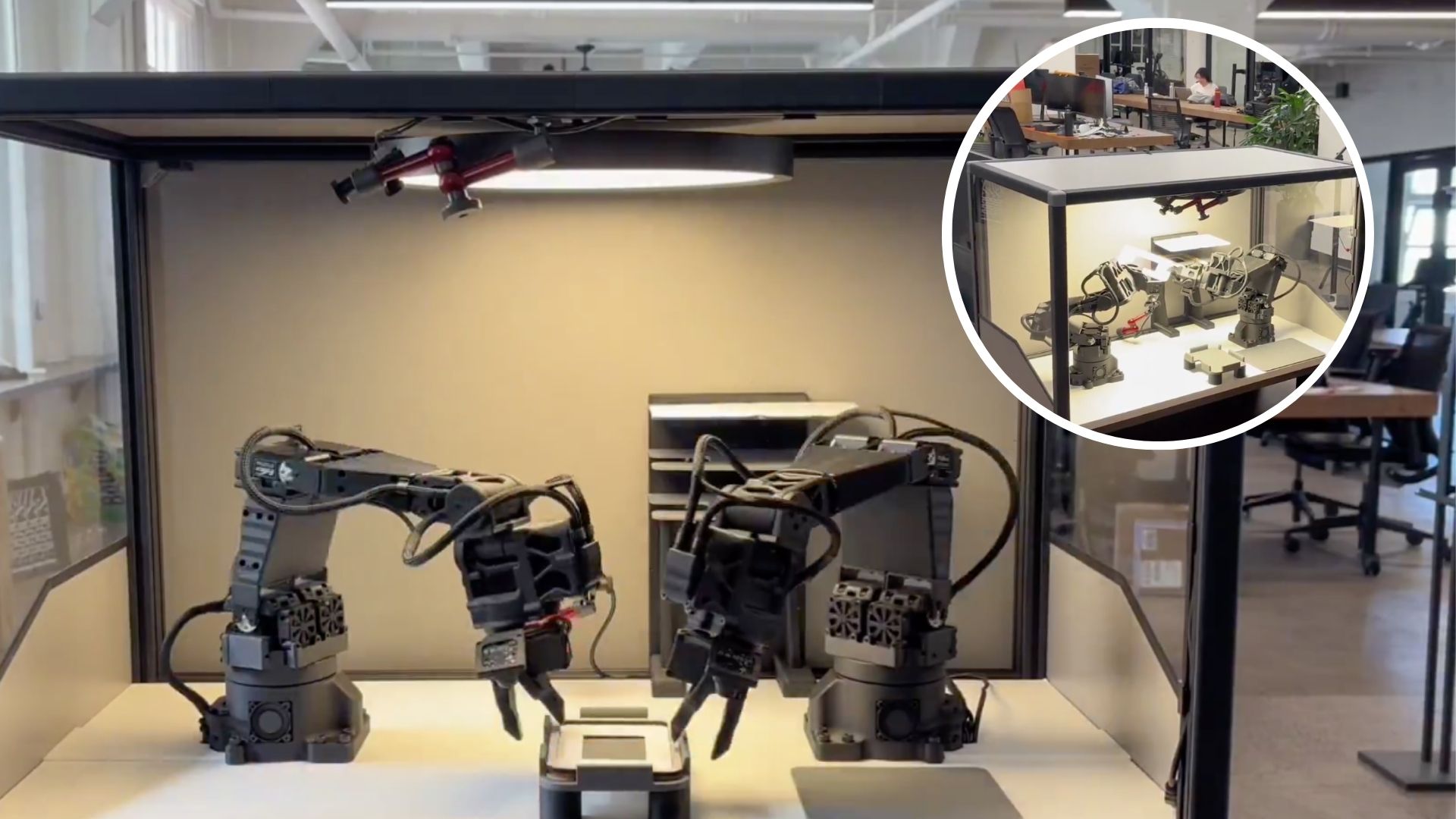Dog crate-sized robot factory learns to assemble electronics by watching humans