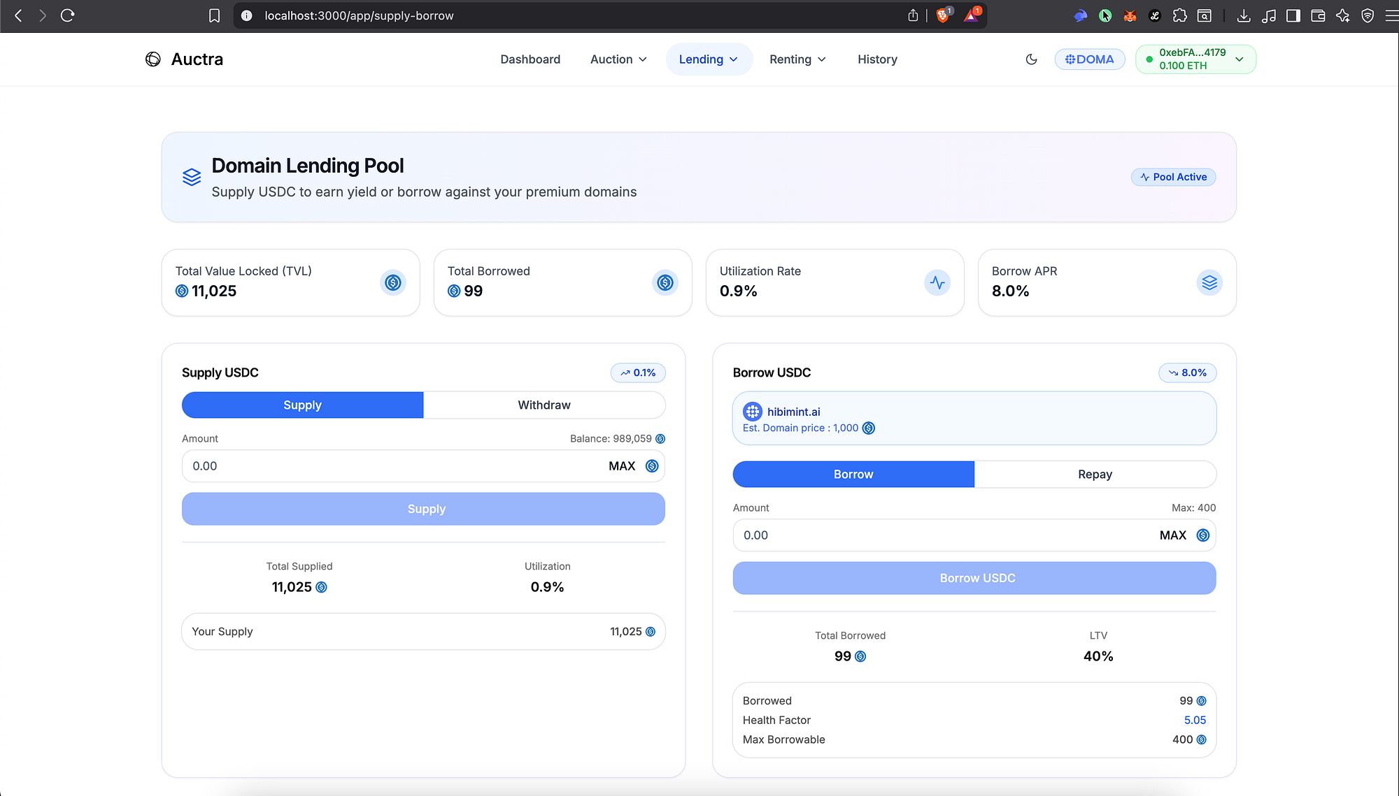 From Domains to DeFi: How Auctra Turns Tokenized Domains into Borrowable Assets