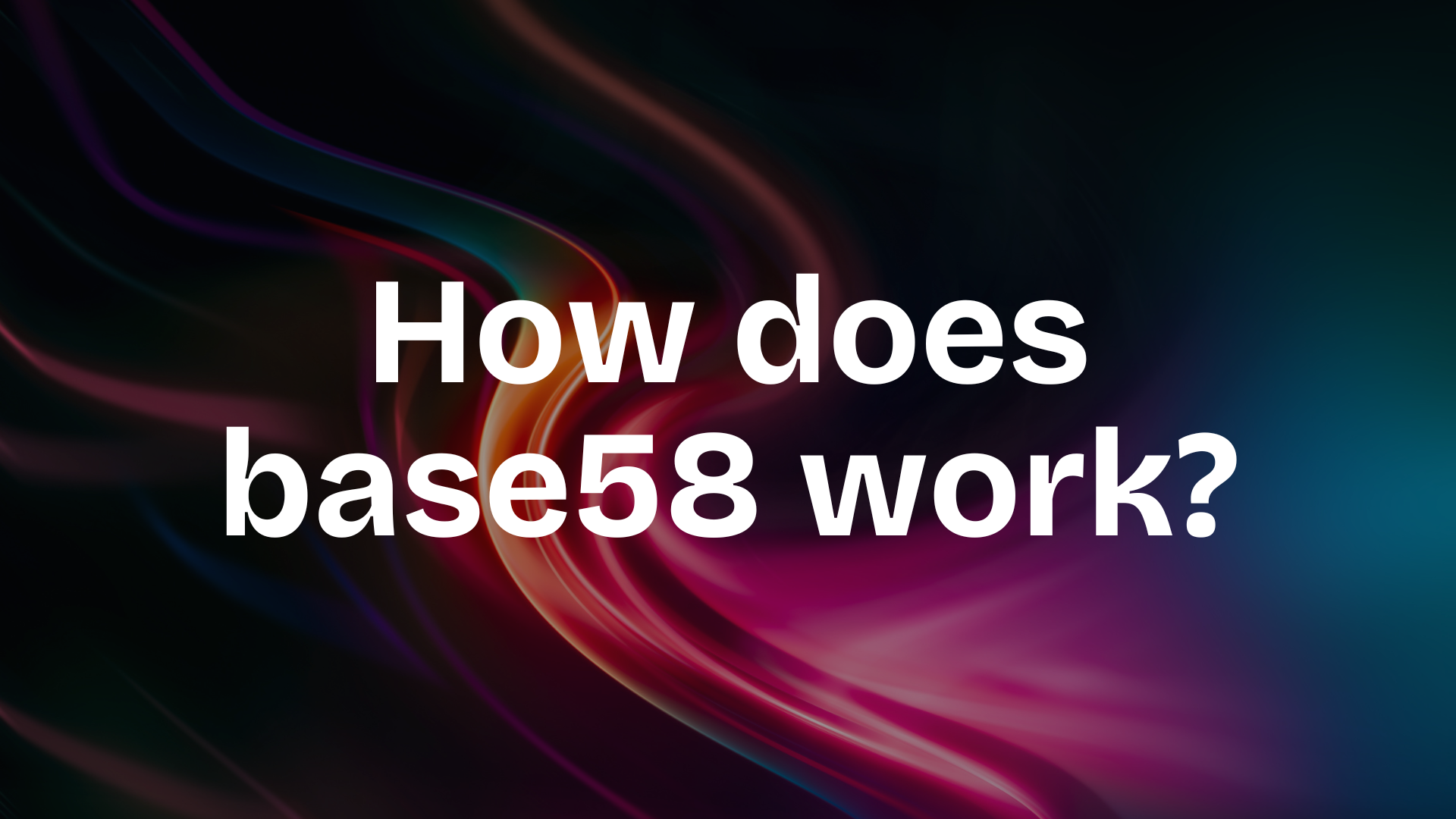 How does base58 work?