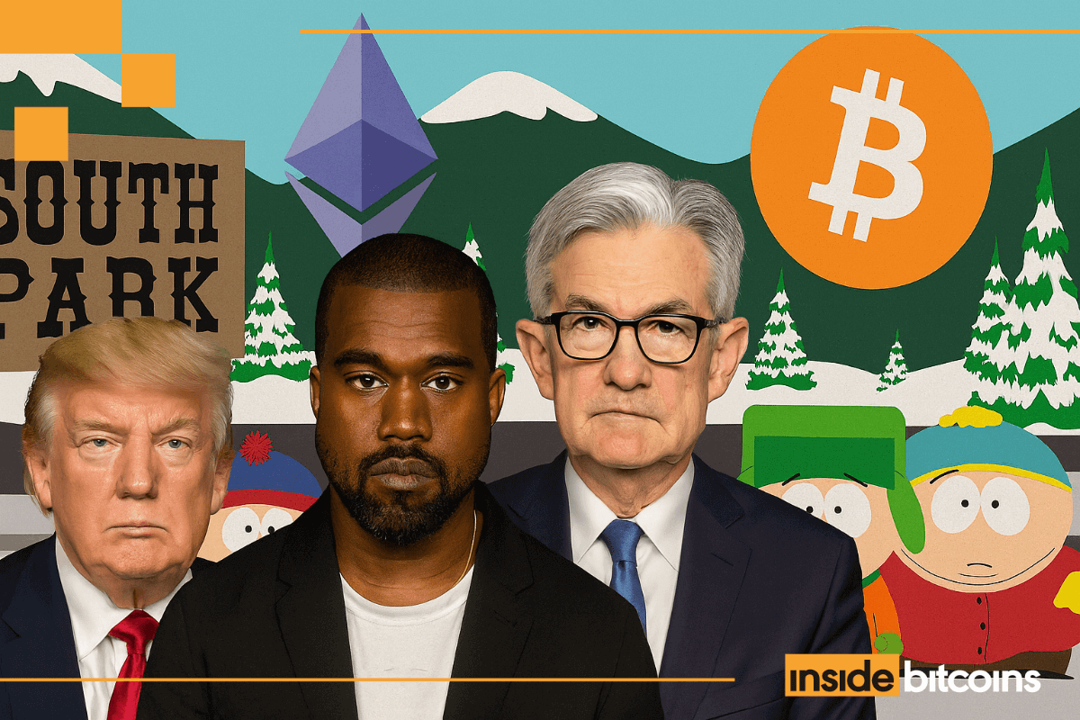 [LIVE] Crypto News Today, Aug. 22: South Park Mocks Crypto Trump, Arthur Hayes Eyes $20K ETH, Andrew Tate’s YZY Profits, Powell’s Jackson Hole Speech