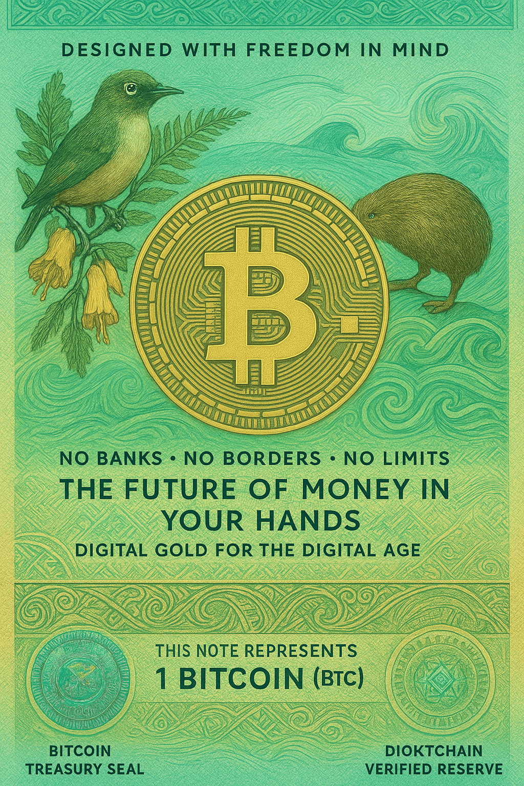 Physical Cryptocurrency Banknotes and Printable Bitcoin Bills