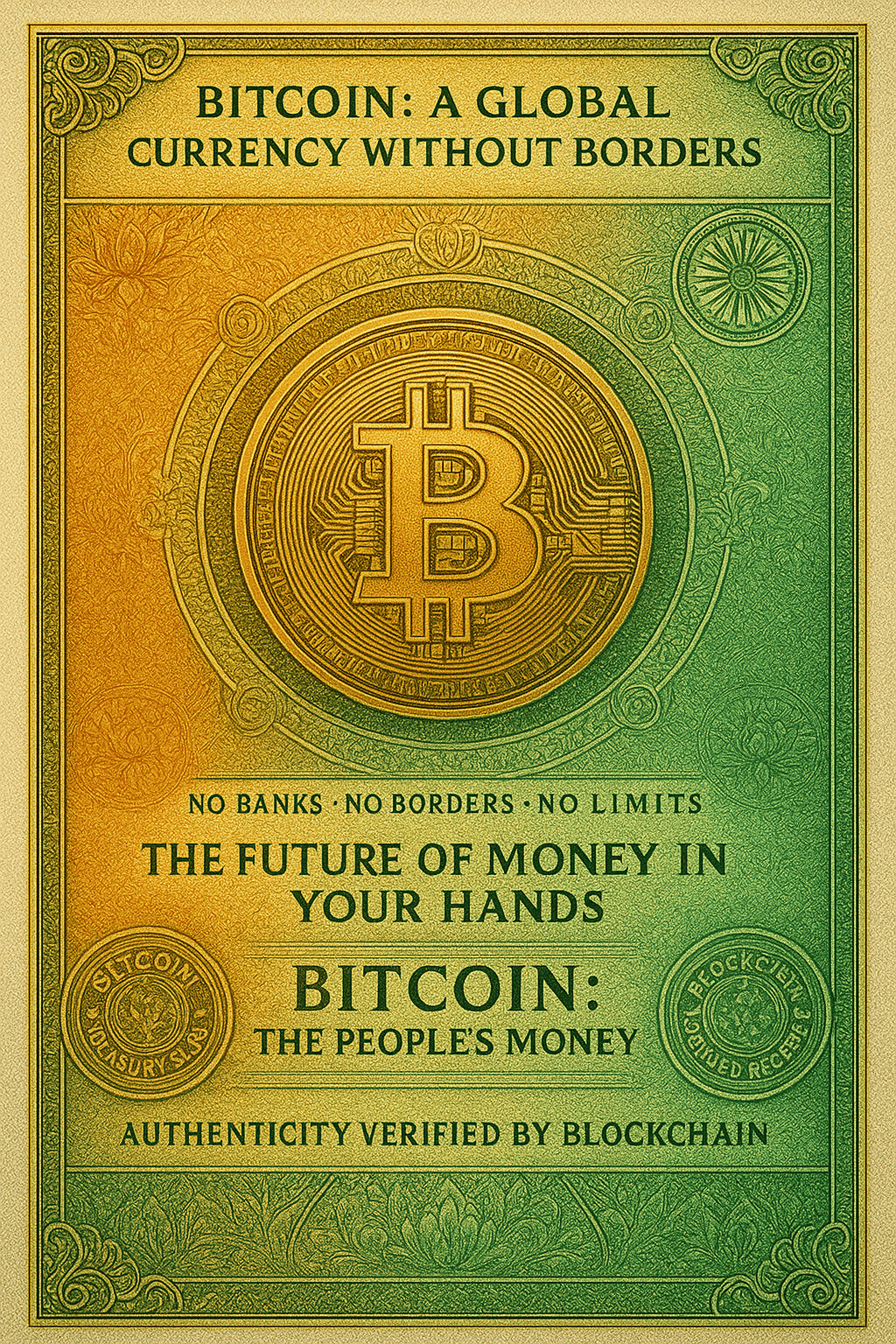 Printable Bitcoin currency notes, Crypto Certificates, Bitcoin paper wallets