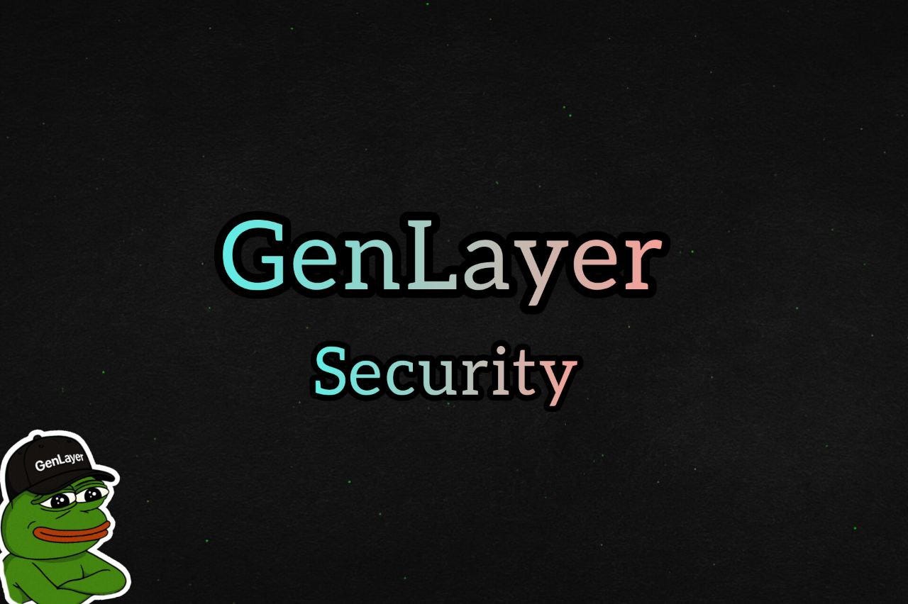 Security in the infrastructure of Intelligent Blockchain — GenLayer