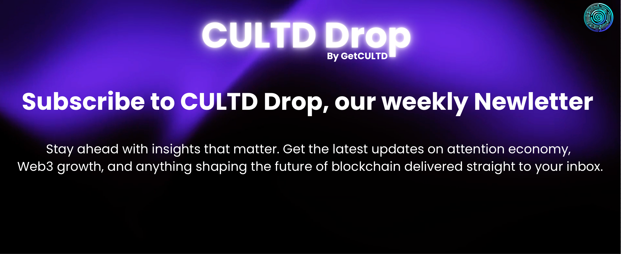 Welcome to CULTD Drop: Edition #1