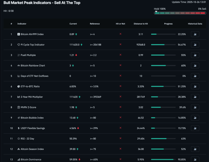 100% Of Bitcoin Bull Market Peak Indicators Remain Untouched, Is There Still Room To Run?
