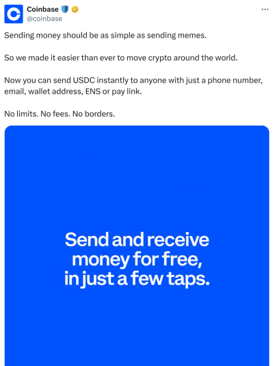 Best Wallet Benefits as Coinbase Adds P2P Payments in $USDC
