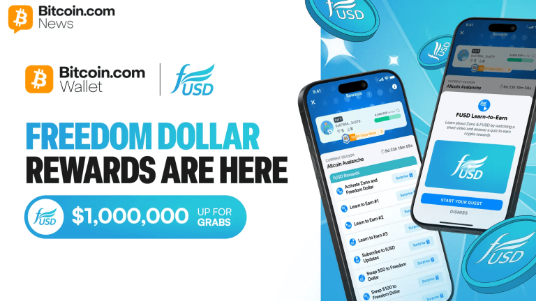 Bitcoin.com Launches $1M Freedom Dollar (fUSD) Rewards Campaign to Accelerate Adoption of Private, Censorship-Resistant Payments