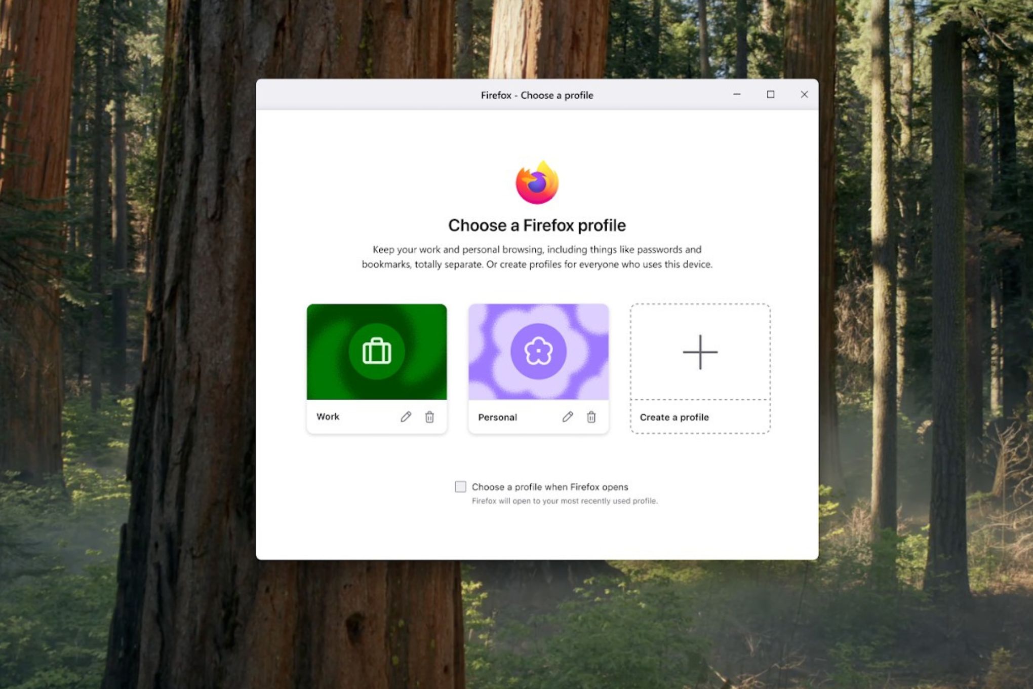 Firefox is adding profiles to separate your browsing sessions
