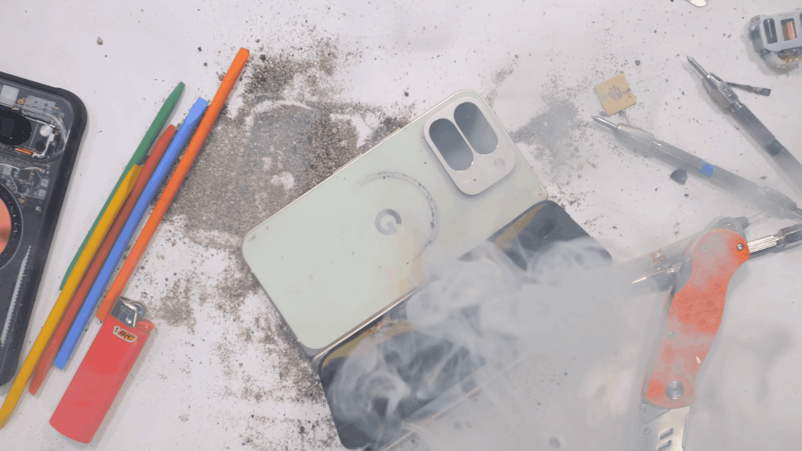 Google’s Pixel 10 Pro Fold is the first to ‘go up in smoke during a bend test,’ JerryRigEverything says