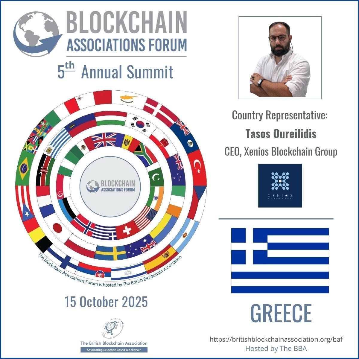 Greece to Join 51 Nations at the 5th Blockchain Associations Forum Summit