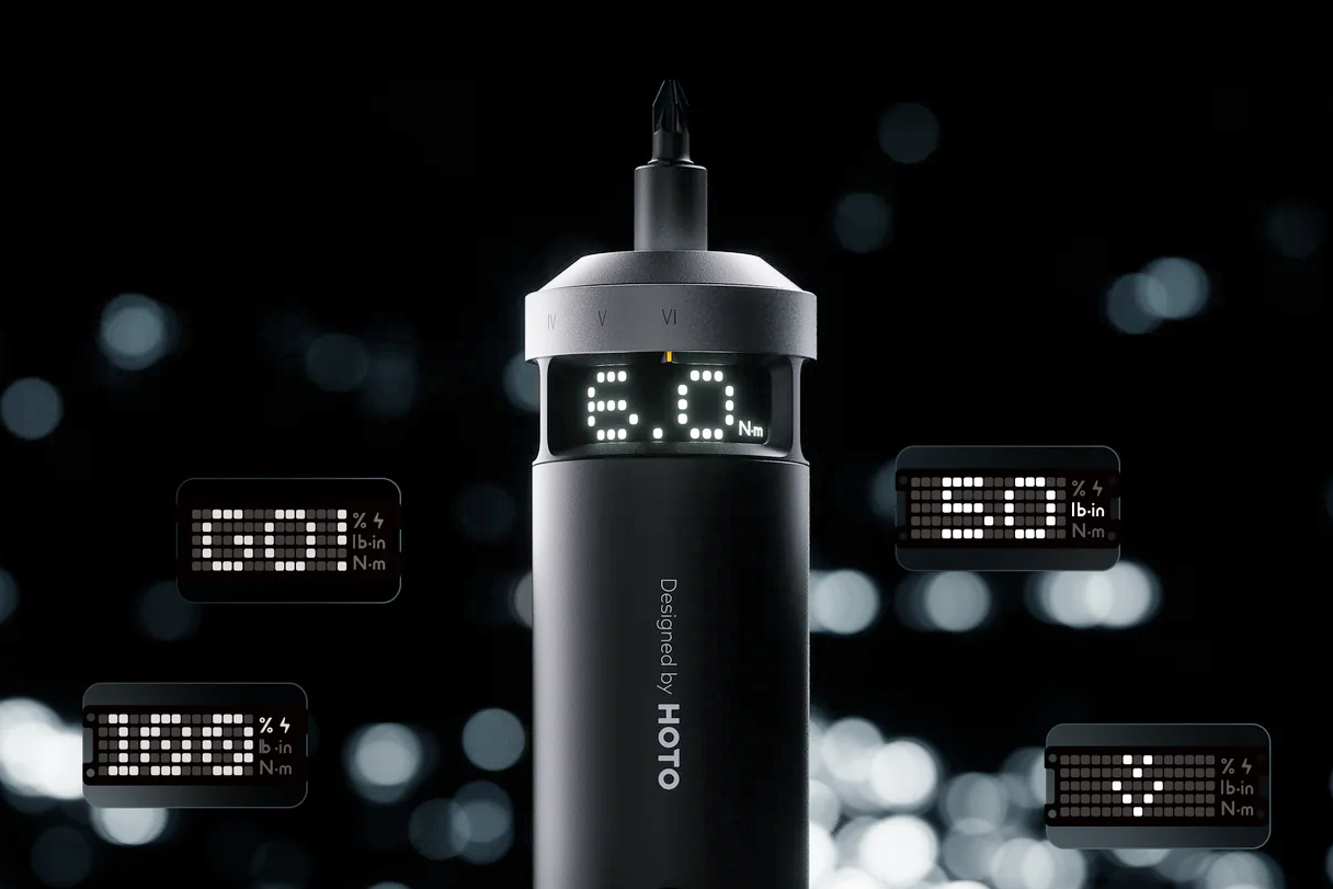 Hoto put a lo-fi torque display on its new cordless screwdriver