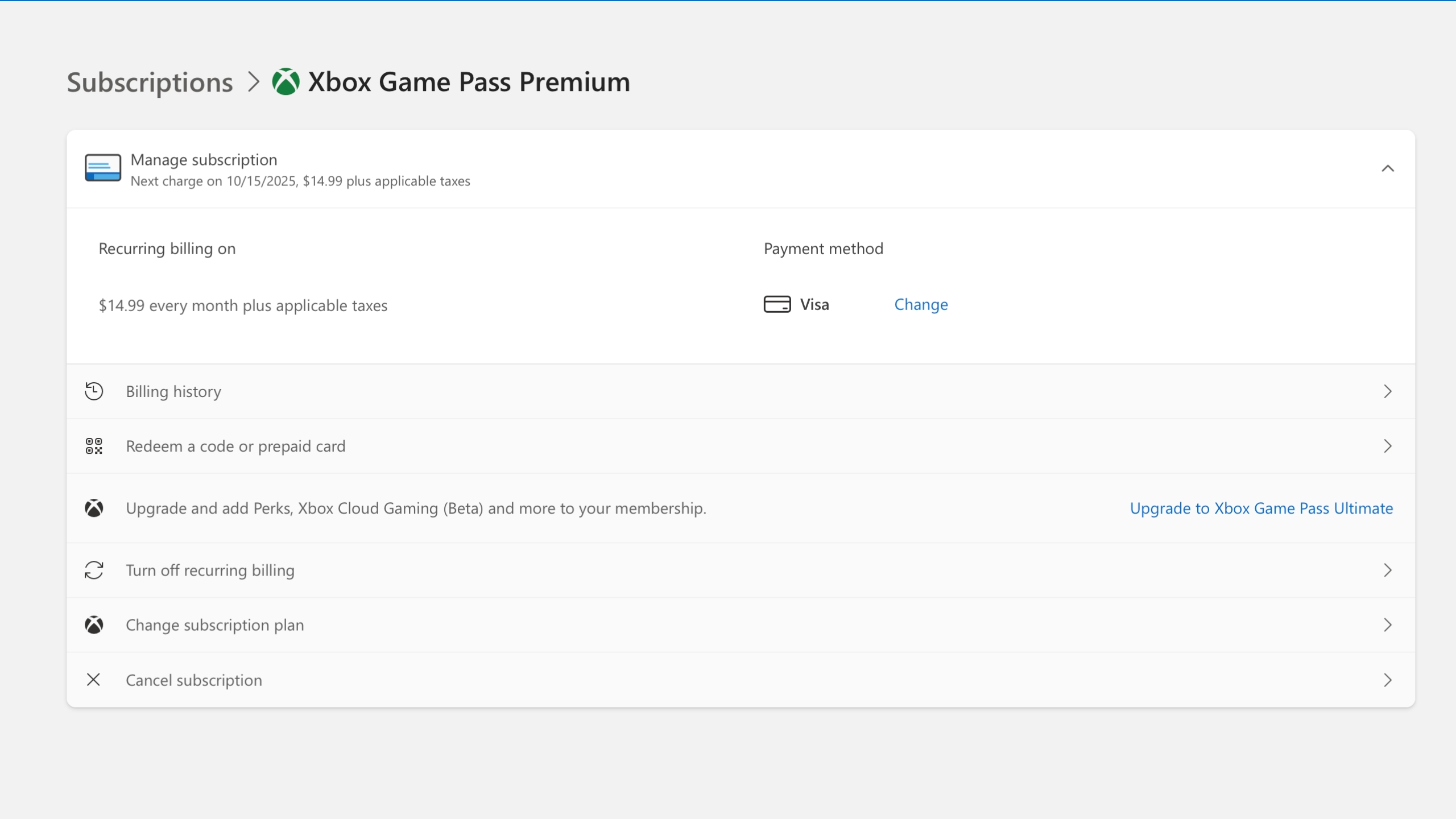 How to cancel or downgrade your Xbox Game Pass subscription