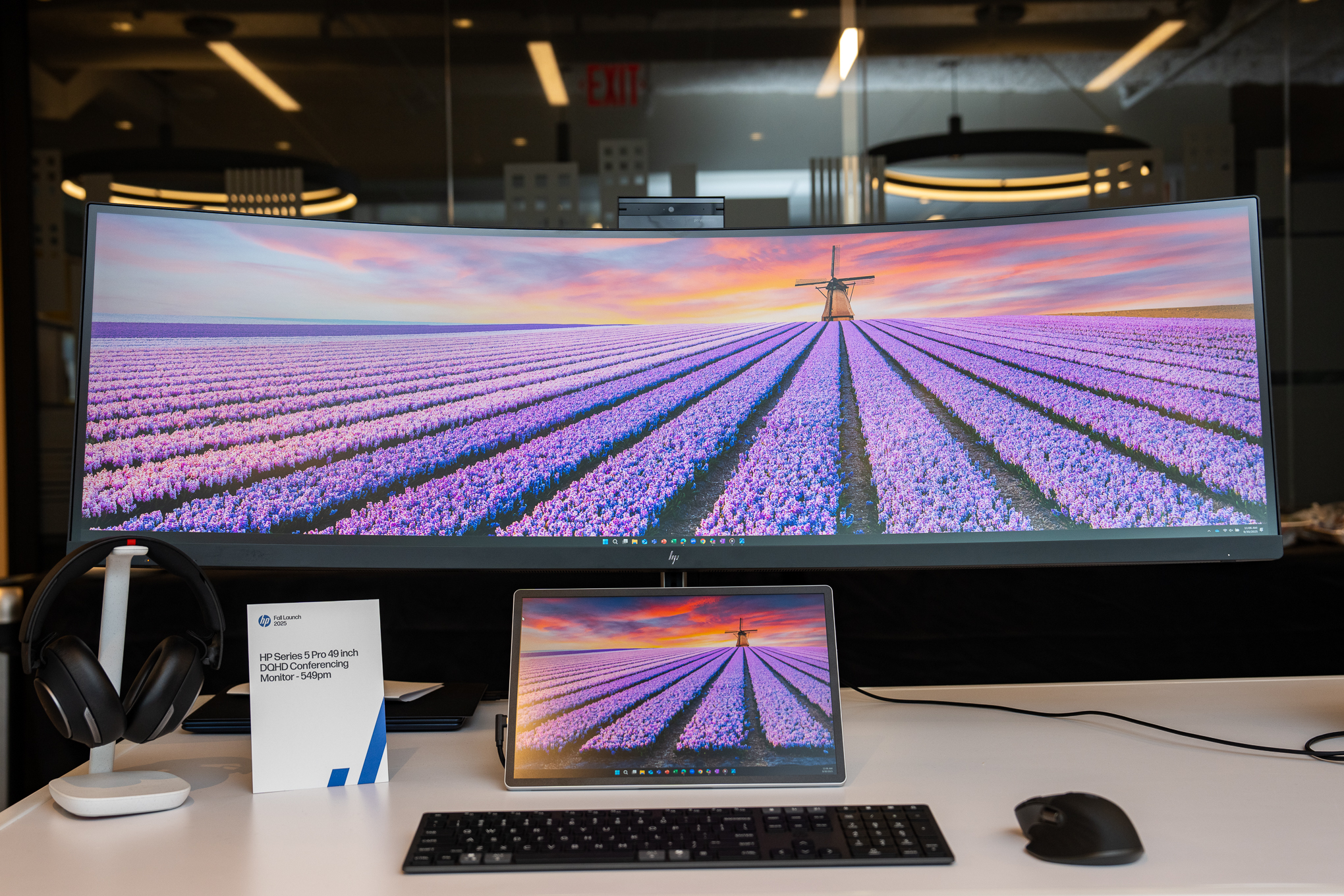 HP’s new 49-inch curved ultrawide monitor has a pop-up webcam