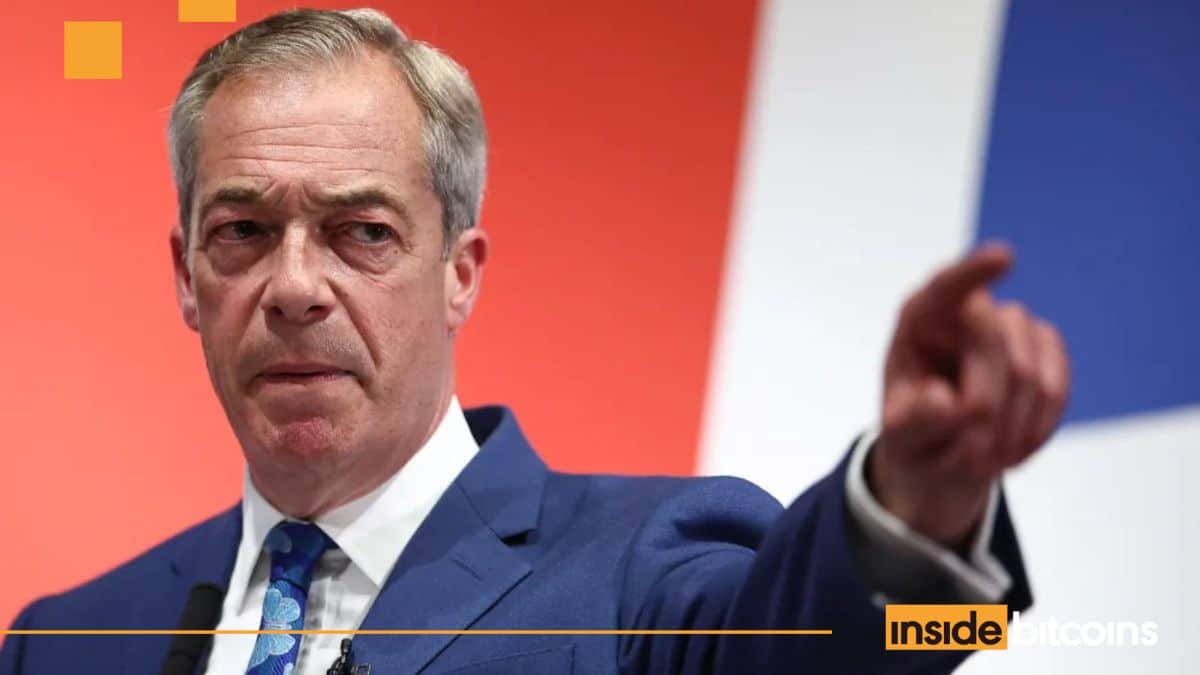 Nigel Farage Pledges To Be UK ‘Crypto Champion,’ Mirroring Trump Playbook