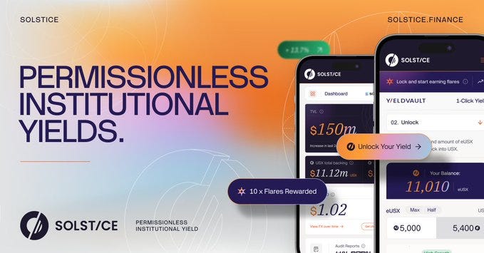 Solstice Stablecoin DeFi – Early Depositor For Maximum Gains