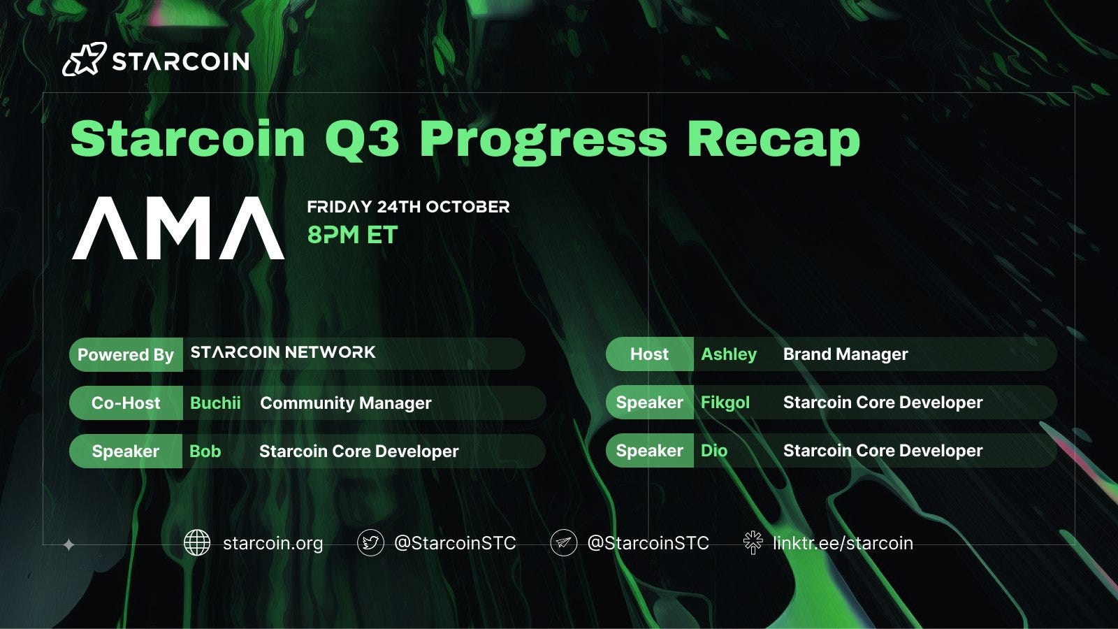 Twitter Space AMA Recap: Starcoin Q3 Dev Recap