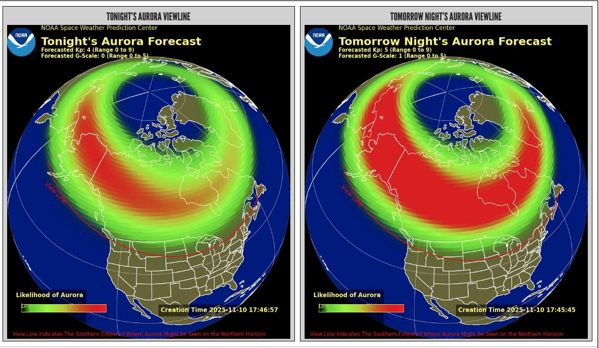 Northern lights could be visible in 15 states this week