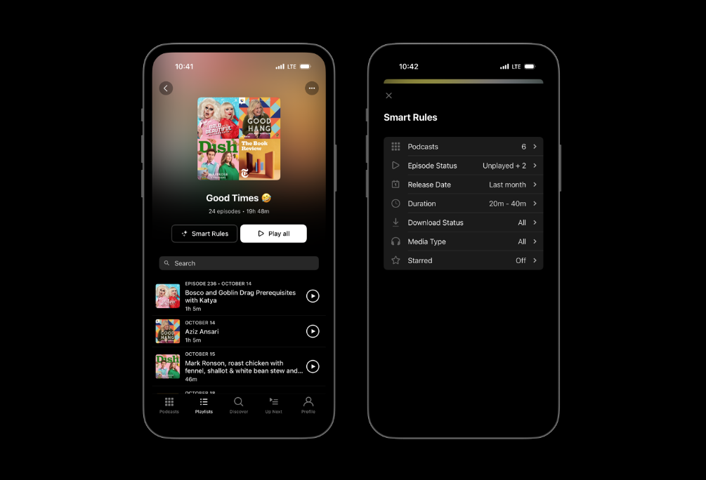Pocket Casts rolls out playlists, so users can sequence episodes of their favorite shows