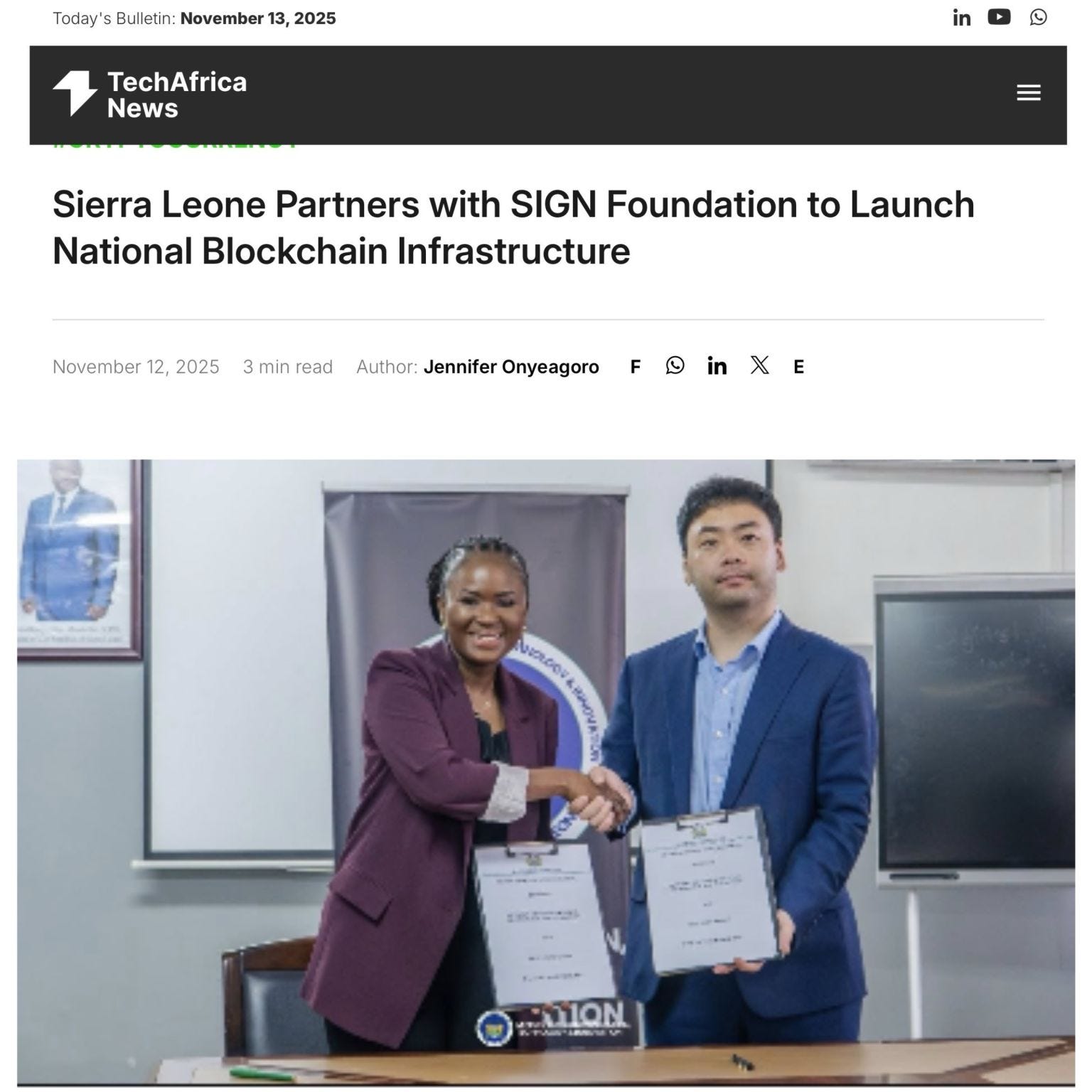 Sierra Leone Advances National Blockchain Strategy to Drive Digital Transformation