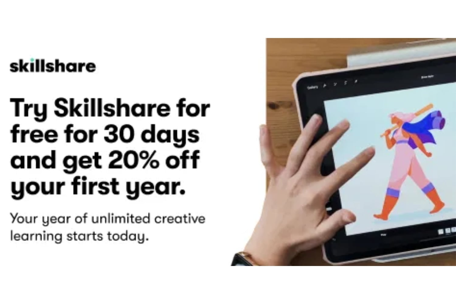 Skillshare Brings Creative Courses Into Black Friday, One Month Free Trial and 20% Off the First Year Subscription