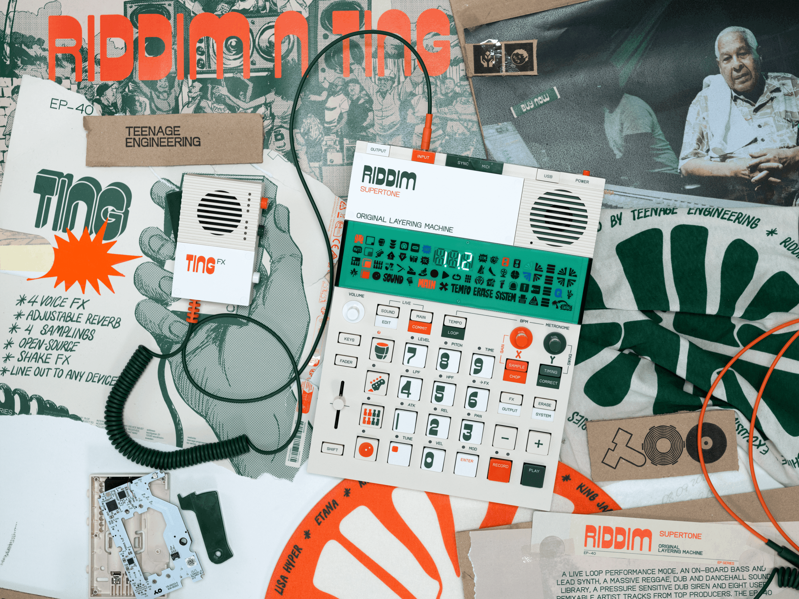 Teenage Engineering pairs its reggae-themed sampler with a new voice-changing mic