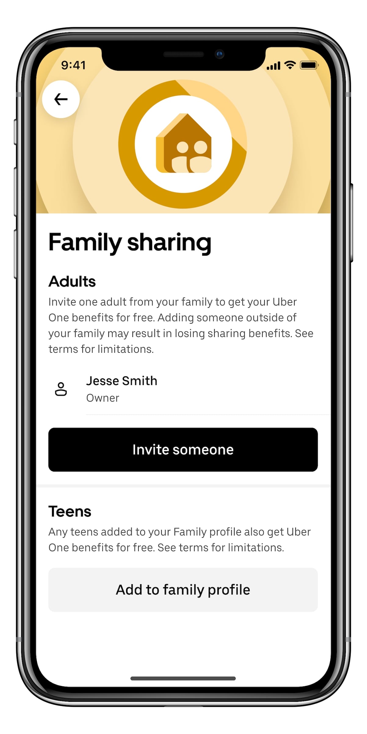 Uber One subscribers can now share free deliveries and other perks with their family