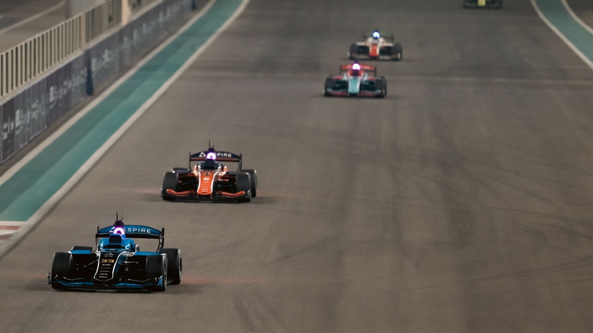 Watch: World’s first driverless racecars go wheel-to-wheel at 155 mph in Abu Dhabi