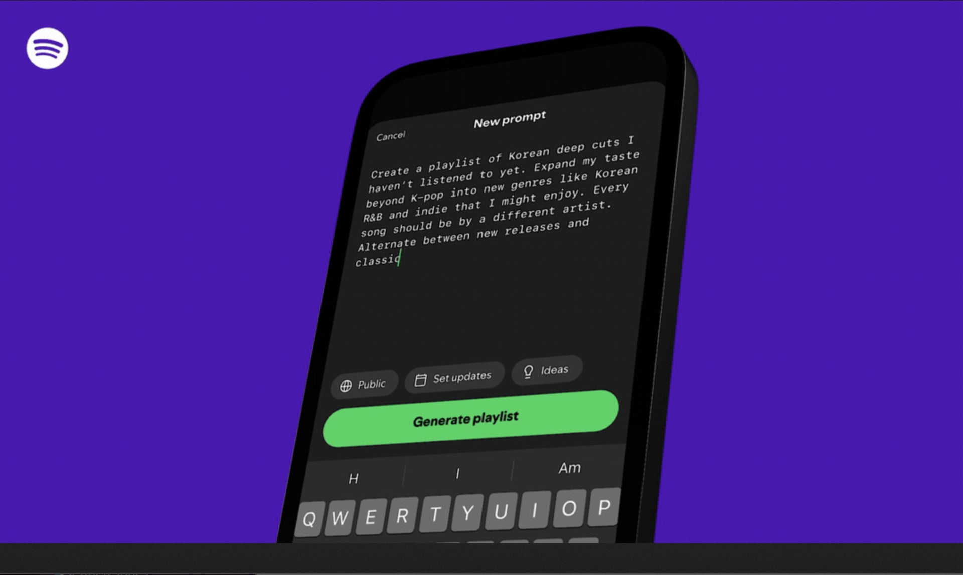 A Spotify Beta Feature Lets Users Make Custom Playlists by Writing AI Prompts